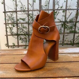 CHLOE peep toe open ankle boots